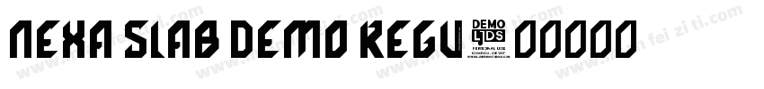 Nexa Slab Demo Regu字体转换